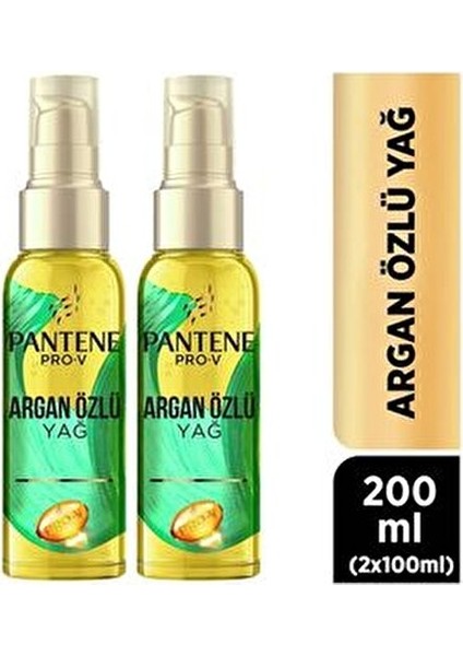 Argan Yağlı Saç Bakım Serumu 2×100 ml Yıpranmalara Karşı Koruma Sağlayan Durulanmayan Yağ