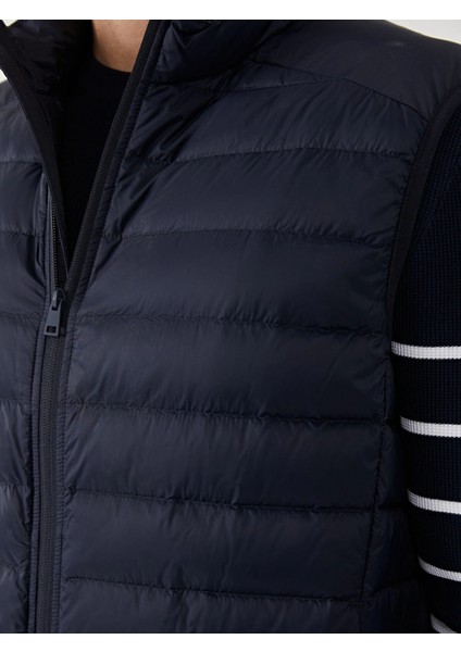 Southblue Lacivert Standart Kalıp Dik Yaka Erkek Şişme Yelek modelleri