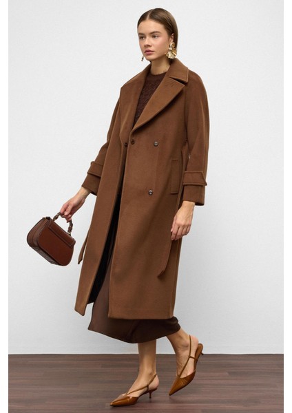 Reglan Kol Çıt Çıt Kapamalı Ara Boy Kaban Tütün 3145 fiyatları