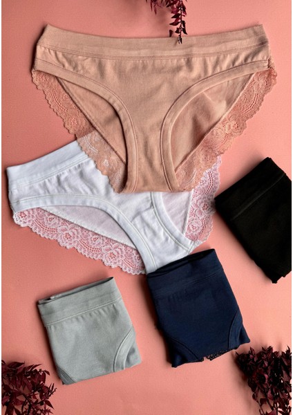 Softlace – 3’lü Yumuşak Dantel Şık ve Rahat Modal Kumaş Kadın Külot modelleri