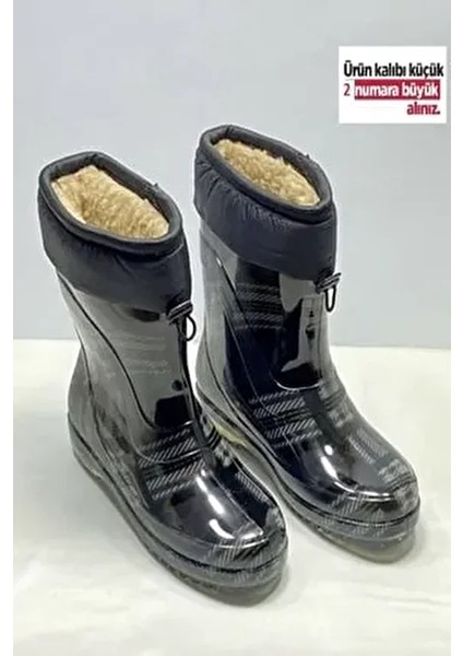 Içi Polarlı Kaymaz Taban Su ve Soğuk Geçirmez Naylon Çizme Skoğlu