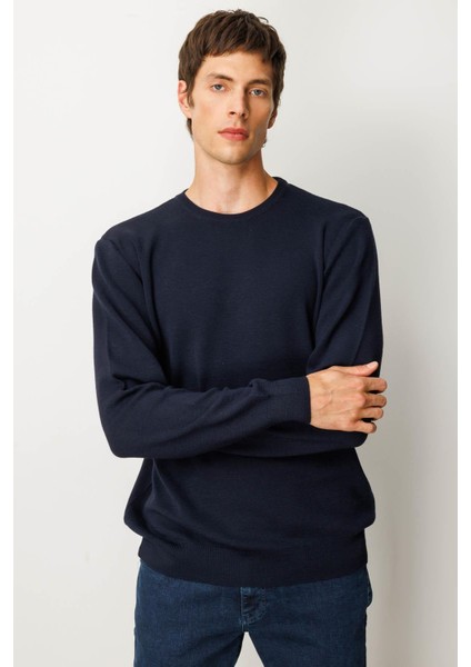 Erkek Sıfır Yaka Çelik Örgü Yün Kazak K.lacivert fiyatları