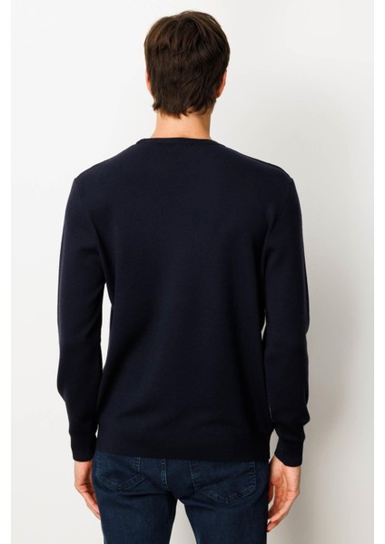 Erkek Sıfır Yaka Çelik Örgü Yün Kazak K.lacivert modelleri