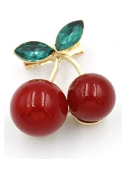 Kiraz Broş - Kırmızı fiyatları