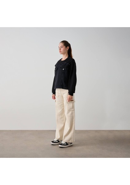 Kız Çocuk Altı Denim Cepli 3 Iplik Sweat fiyatları