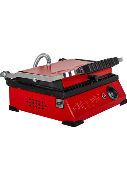 8 Dilim Endüstriyel Kalitesinde Demir Döküm Tost Makinesi (Döküm 30X23) - Kırmızı fiyatları