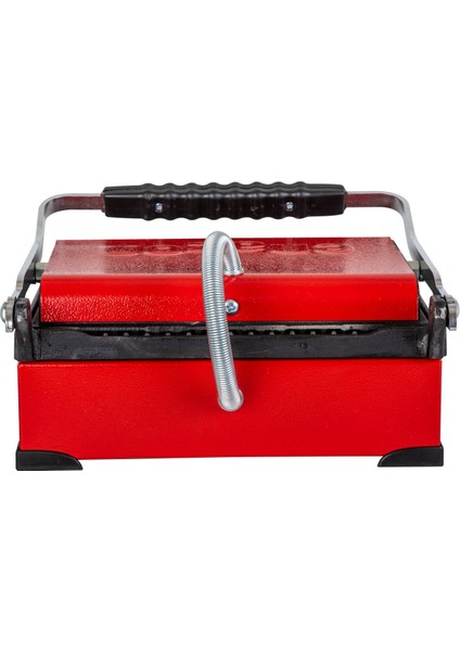 8 Dilim Endüstriyel Kalitesinde Demir Döküm Tost Makinesi (Döküm 30X23) - Kırmızı