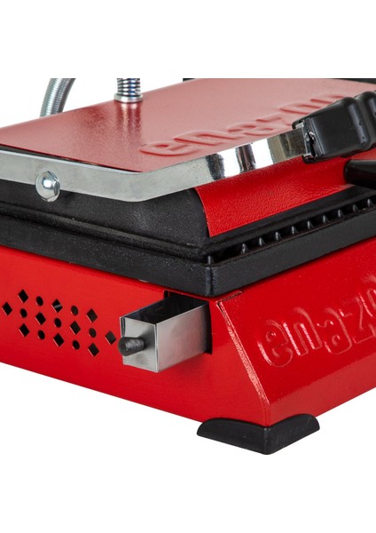 8 Dilim Endüstriyel Kalitesinde Demir Döküm Tost Makinesi (Döküm 30X23) - Kırmızı