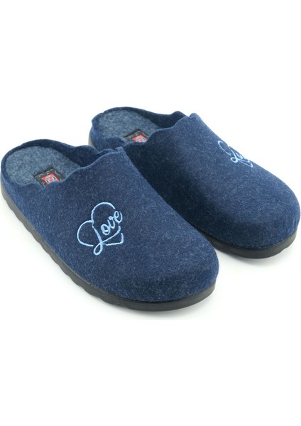 Kadın Kışlık Nakışlı Kalpli Tasarım Rahat Taban Ev Bahçe Terlik modelleri