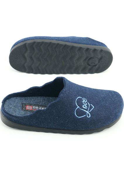 Kadın Kışlık Nakışlı Kalpli Tasarım Rahat Taban Ev Bahçe Terlik indirimleri