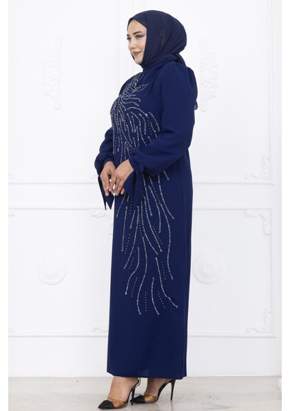 Irem Tesettür Abiye Lacivert