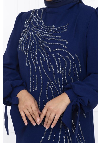 Irem Tesettür Abiye Lacivert