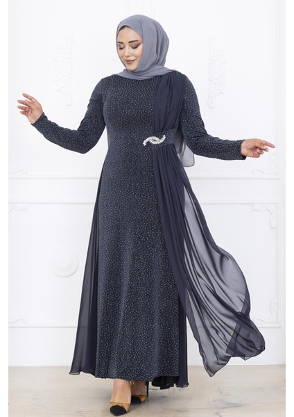 Nil Abiye Elbise Antrasit fırsatları