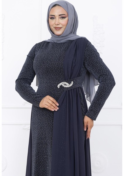 Nil Abiye Elbise Antrasit indirimleri