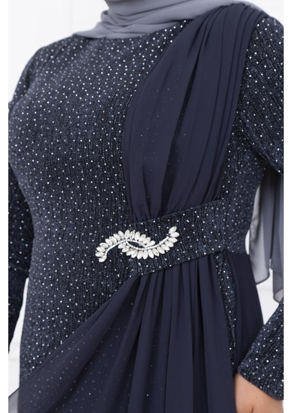 Nil Abiye Elbise Antrasit