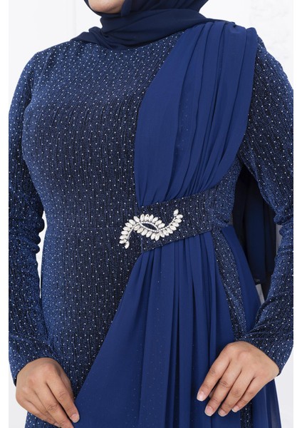 Nil Abiye Elbise Indigo