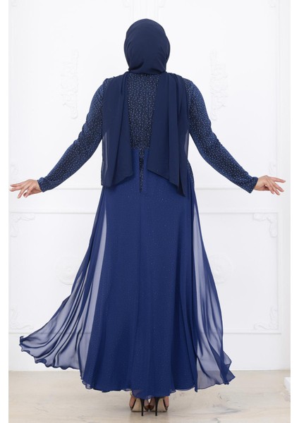 Nil Abiye Elbise Indigo