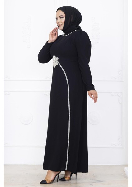 Zühre Tesettür Abiye Siyah
