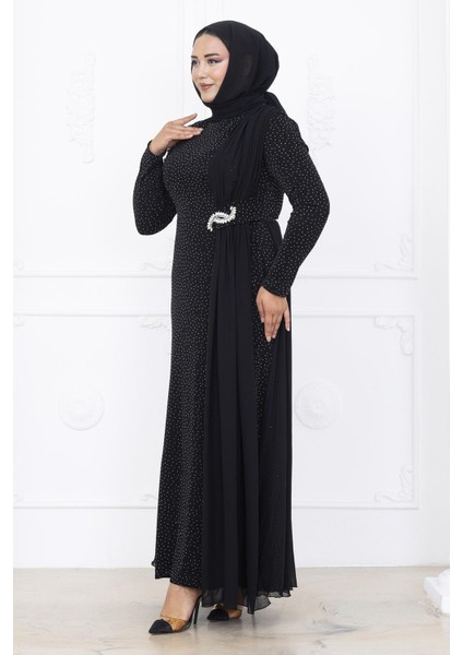 Nil Abiye Elbise Siyah