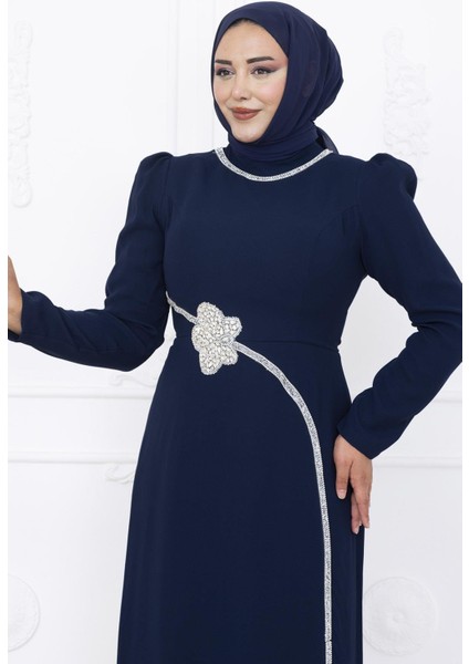 Zühre Tesettür Abiye Lacivert indirimleri