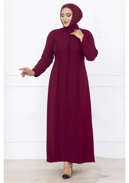 Tuna Abiye Elbise Bordo