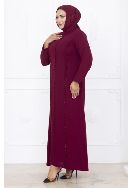Tuna Abiye Elbise Bordo