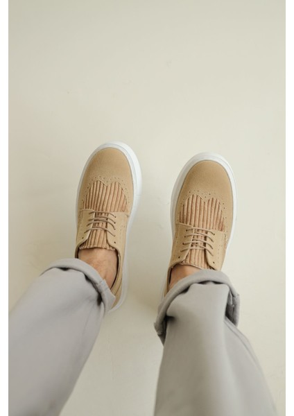 Luxcry Premium Erkek Günlük Casual Ayakkabı Süet Kum Bej modelleri
