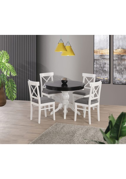 Uyar Siyah 4 Adet Alaçatı Sandalye 100*100+30 Fiskos Açılabilir Lake Masa Takımı fiyatları