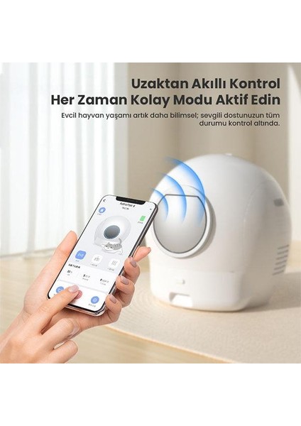 Els Pet Uzay Kasa Otomatik Kedi Tuvaleti 2. Nesil Smart Pro Akıllı Otomatik Kedi App Kontrol , Uv Temizleme fırsatları