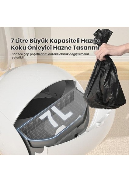 Els Pet Uzay Kasa Otomatik Kedi Tuvaleti 2. Nesil Smart Pro Akıllı Otomatik Kedi App Kontrol , Uv Temizleme indirimleri