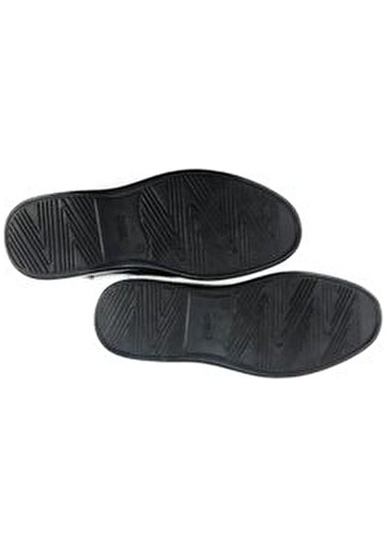 Hakiki Deri Ortopedik Düz Tabanlı Rahat Günlük Siyah Bağcıksız Klasik Kışlık Erkek Ayakkabı