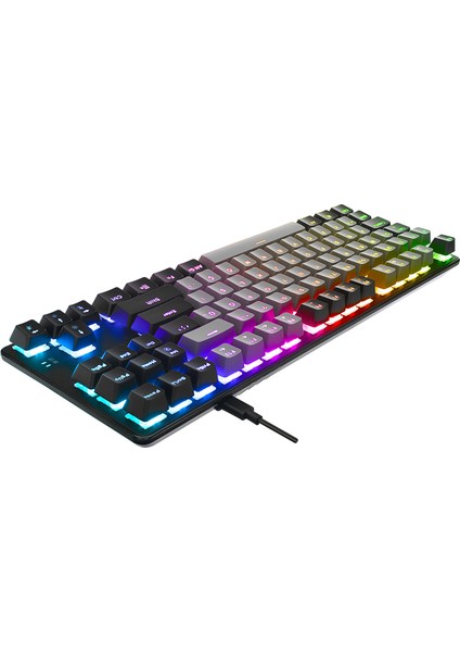 eMachines EAK87 Gri/Siyah USB RGB Backlight RED SWITCH Mekanik Q 87 Tuşlu TKL Gaming Klavye indirimleri
