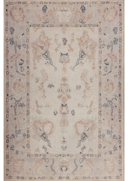 Relic Krem / Pudra Vintage Dokulu Klasik Desenli Dokuma Tabanlı Şönil Halı Al 510 fiyatları