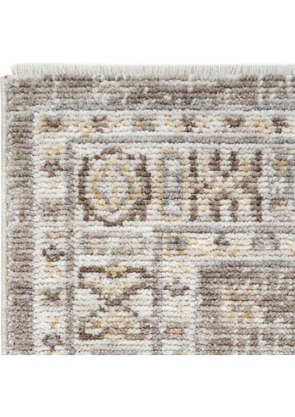 Belina Krem Vizon Vintage Halı İnce Etnik Desen Bukle Retro Oda Oturma Odası Salon Halısı fırsatları