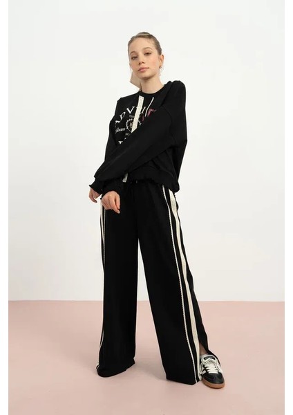 Kız Çocuk 7881 Paçaları Yırtmaçlı Pantolon