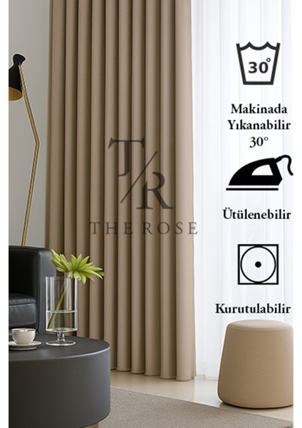 Bej Blackout, Işık Geçirmez, Karartma Perde, Pilesiz, Lüks, Tek Kanat, Güneşlik modelleri