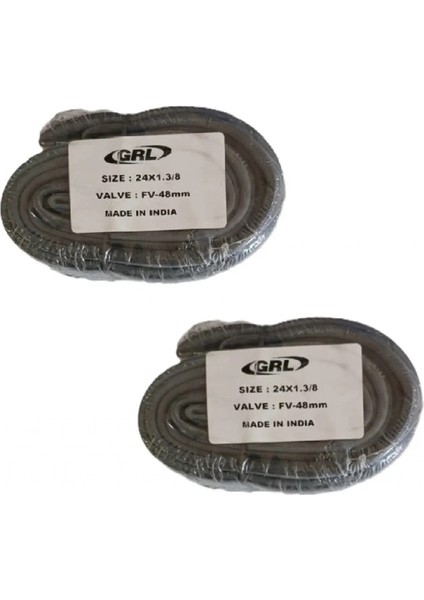 24X1.3/8 (37-540) Fv 48 mm Ince Sibop Bisiklet Iç Lastiği x 2 Adet