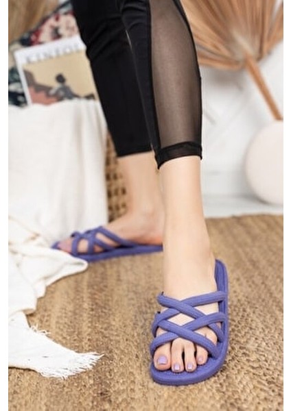 Mor Kaymaz Taban Kadın Terlik Yıkanabilir Ortopedik Taban Deniz Banyo Plaj Kullanımı İçin fiyatları