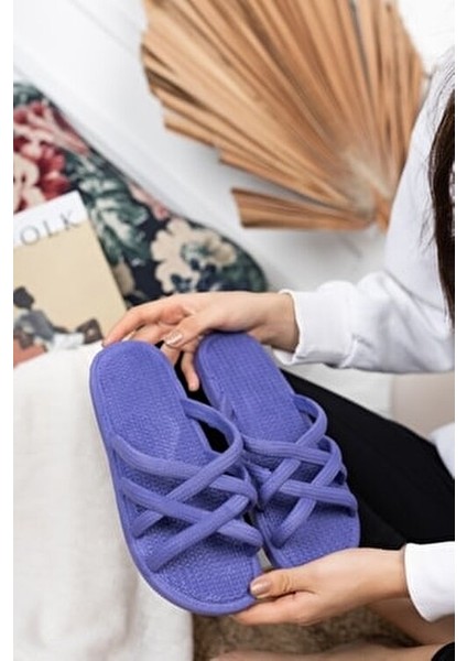 Mor Kaymaz Taban Kadın Terlik Yıkanabilir Ortopedik Taban Deniz Banyo Plaj Kullanımı İçin fırsatları