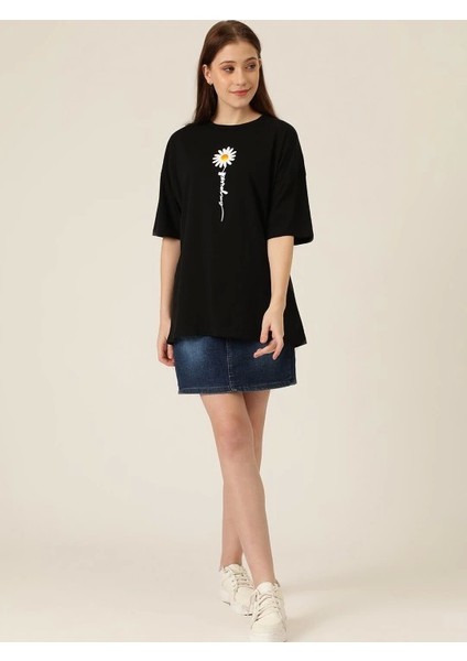 Baskılı T-Shirt - Siyah indirimleri