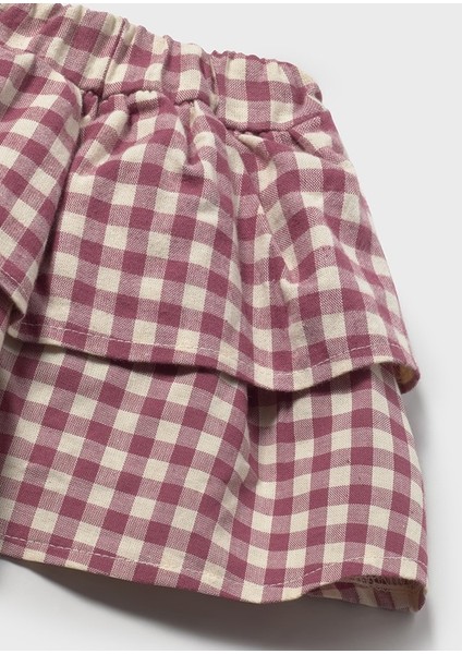 Kız Bebek 3’lü Takım (1-4 Yaş) – Meyve Baskılı Sweatshirt, Ekose Etek ve Bandana fırsatları