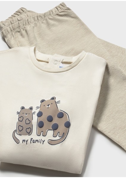 Kız Bebek 3\'lü Takım (1-4 Yaş) – Uzun Kollu Tişört, Puantiyeli Hırka ve Düz Tayt fırsatları