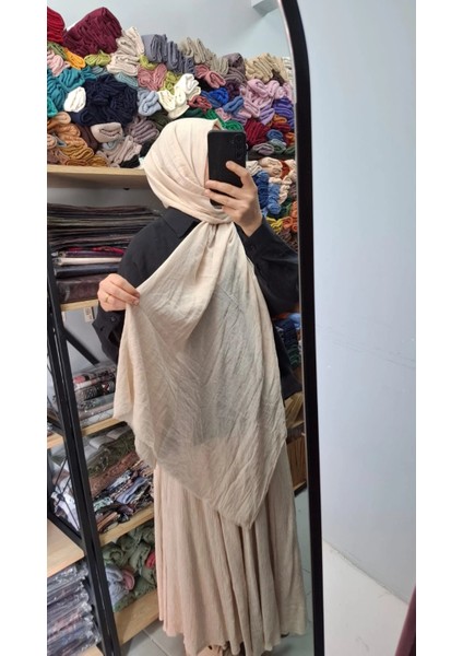 Aminesil %100 Pamuk Konfor Pamuk Şal Bej Renk