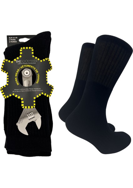 Havlu Taban Pamuklu İş Çorabı – Dayanıklı Outdoor Çorabı İngiliz Anahtarı Temalı Paket | 2 Çift | 41-46 Numara