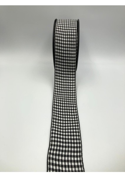 5 Metre Ekose Kurdele Dama Desen ( 4 cm Genişlik ) Yılbaşı Kurdele, Süsleme Dekoratif Hediye Paketi modelleri