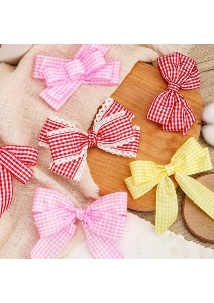 5 Metre Ekose Kurdele Dama Desen ( 4 cm Genişlik ) Yılbaşı Kurdele, Süsleme Dekoratif Hediye Paketi indirimleri