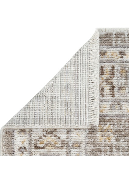 Belina Krem Vizon Vintage Halı Ince Etnik Desen Bukle Retro Oda Oturma Odası Salon Halısı indirimleri