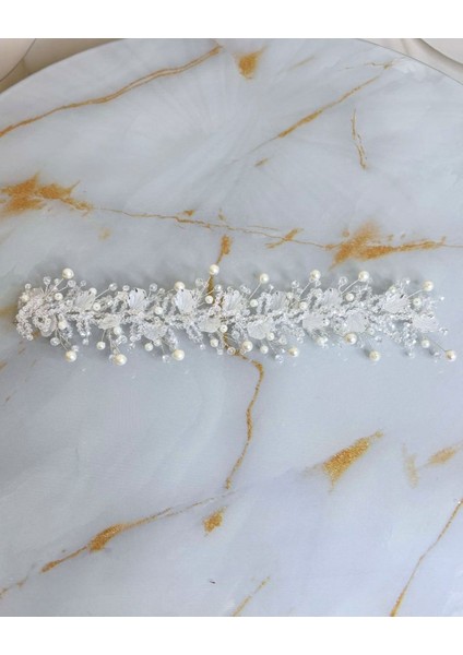Gelin Tacı | Gelin Saç Aksesuarı | Simli Deniz Kabuğu Saç Aksesuarı modelleri