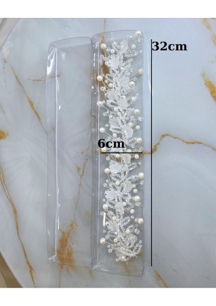 Gelin Tacı | Gelin Saç Aksesuarı | Simli Deniz Kabuğu Saç Aksesuarı