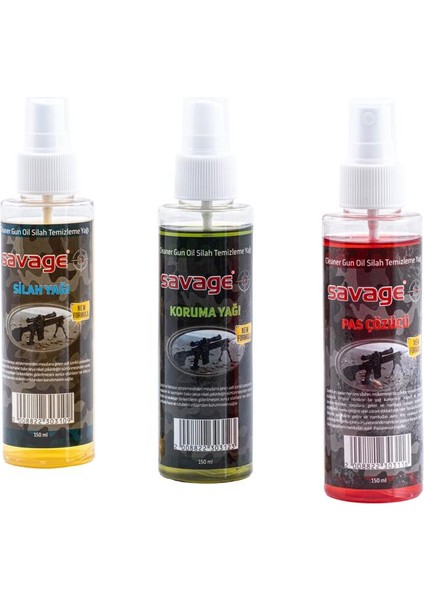 Üçlü Silah Bakım Seti - Savage - Sprey Yağ fiyatları